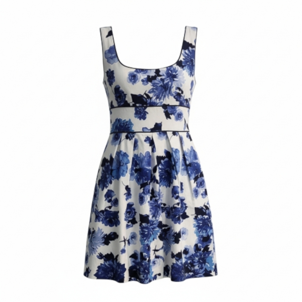 Teeze Me Blue and White Floral Dress